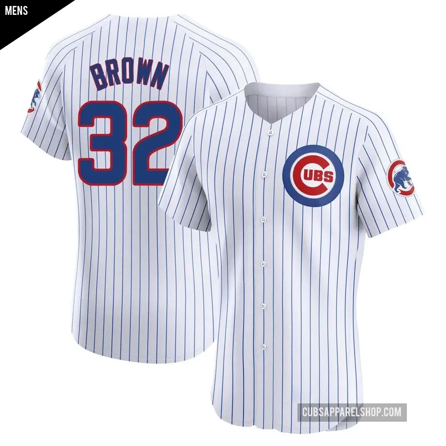 Men's Chicago Cubs ＃32 Ben Brown Elite White Home Jersey