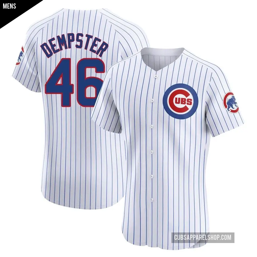 Men's Chicago Cubs ＃46 Ryan Dempster Elite White Home Jersey