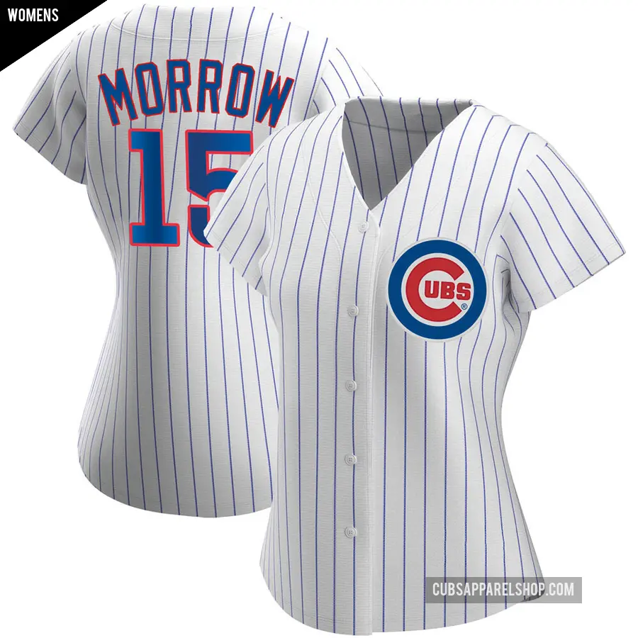 Women's Chicago Cubs ＃15 Brandon Morrow Authentic White Home Jersey