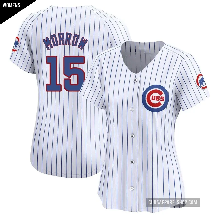 Women's Chicago Cubs ＃15 Brandon Morrow Limited White Home Jersey