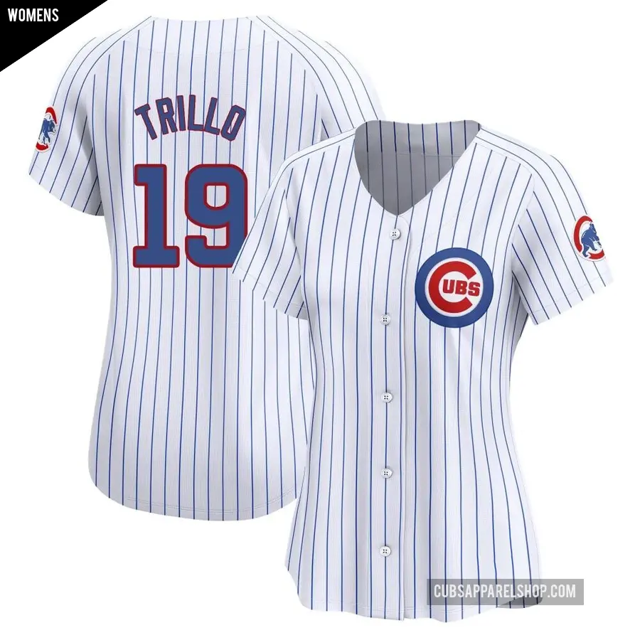 Women's Chicago Cubs ＃19 Manny Trillo Limited White Home Jersey