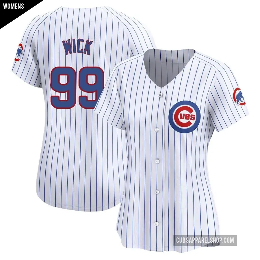 Women's Chicago Cubs ＃99 Rowan Wick Limited White Home Jersey