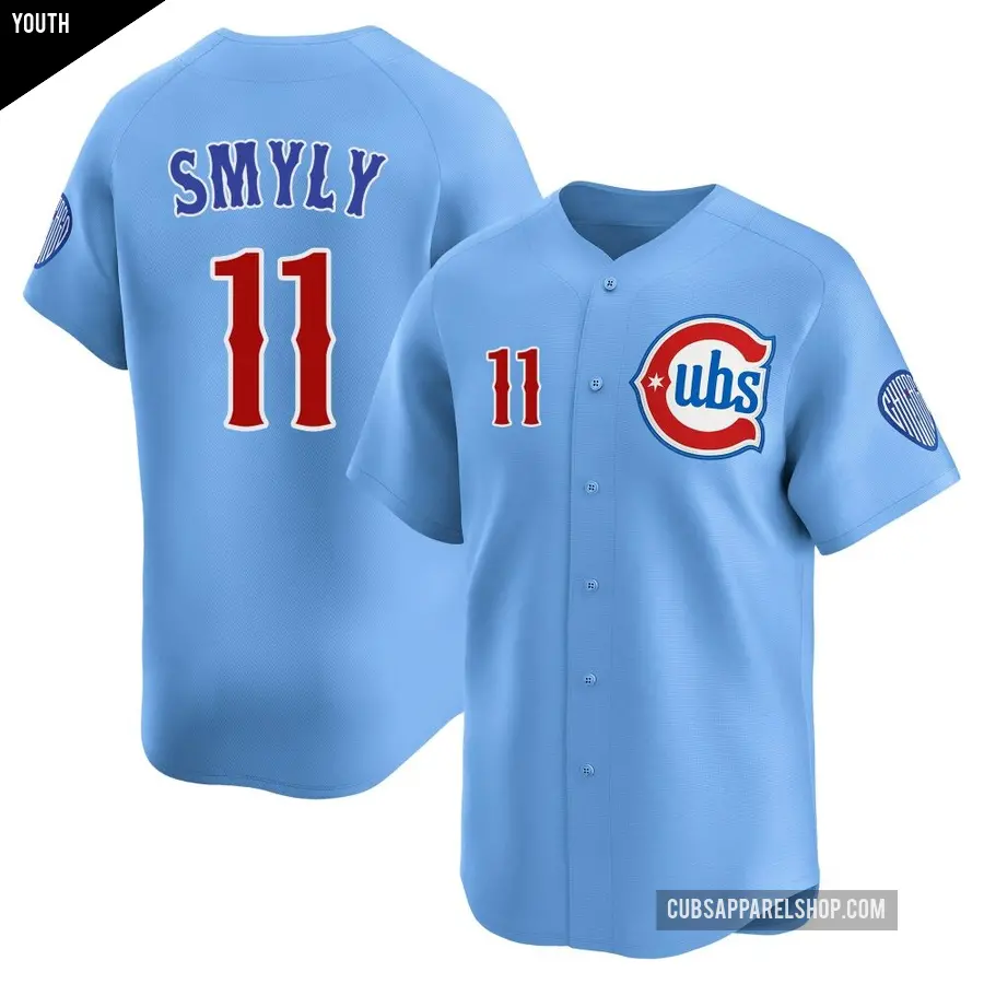 Youth Chicago Cubs ＃11 Drew Smyly Limited Royal 2nd Alternate Jersey