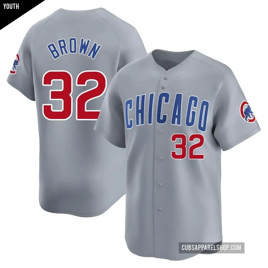 Youth Chicago Cubs ＃32 Ben Brown Limited Brown Gray Road Jersey