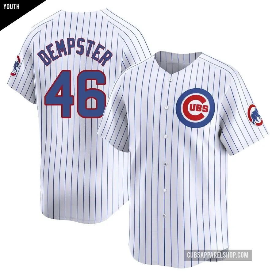 Youth Chicago Cubs ＃46 Ryan Dempster Limited White Home Jersey