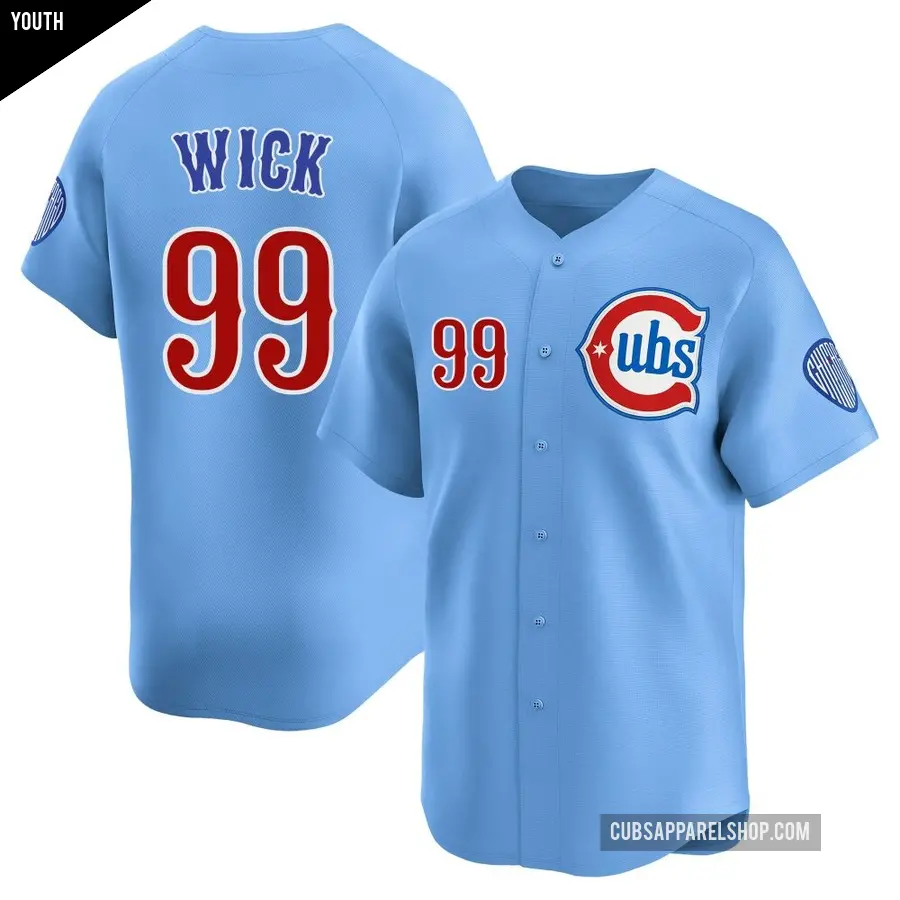 Youth Chicago Cubs ＃99 Rowan Wick Limited Royal 2nd Alternate Jersey